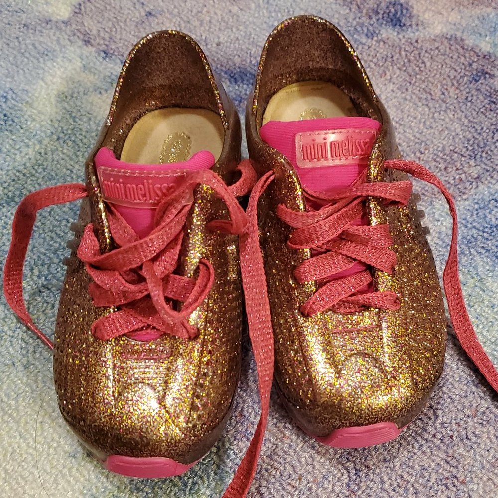 Mini Melissa glitter sneakers multicolor glitter